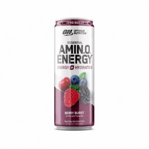 Optimum Nutrition ESSENTIAL AMIN.O. ENERGY+ Electrolytes Sparkling Berry Burst 355ml * 12 Cans (12 Servings) Argentina | 62139-PWNJ