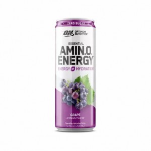 Optimum Nutrition ESSENTIAL AMIN.O. ENERGY+ Electrolytes Sparkling Grape 355ml * 12 Cans (12 Servings) Argentina | 34781-GEYU