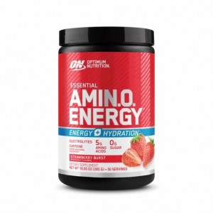 Optimum Nutrition Essential AMIN.O. ENERGY + Electrolytes Strawberry Burst 0.63 lb (30 Servings) Argentina | 49283-JIRG