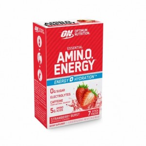 Optimum Nutrition Essential AMIN.O. ENERGY + Electrolytes Strawberry Burst 7 Stick Packs (7 Servings) Argentina | 67235-OHQW