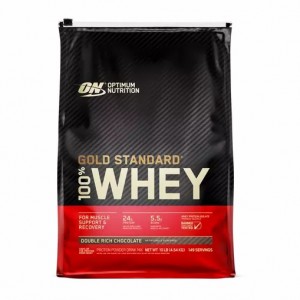 Optimum Nutrition GOLD STANDARD 100% WHEY™ Double Rich Chocolate 10 lb (149 Servings) Argentina | 04271-XLNS