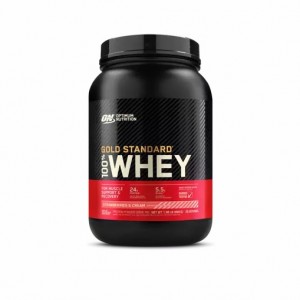 Optimum Nutrition GOLD STANDARD 100% WHEY™ Strawberries & Cream 2 lb (29 Servings) Argentina | 81503-ZAQM