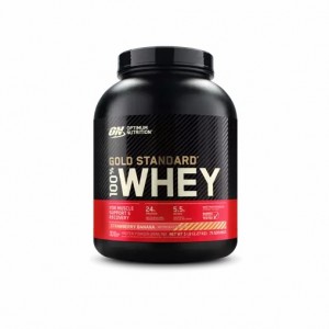 Optimum Nutrition GOLD STANDARD 100% WHEY™ Strawberry Banana 5 lb (75 Servings) Argentina | 05413-IJHV