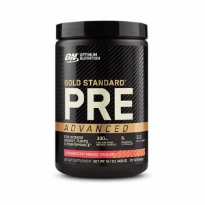 Optimum Nutrition GOLD STANDARD® Pre Advanced Strawberry Mango Daiquiri 0.88 lb (20 Servings) Argentina | 90128-VDBN