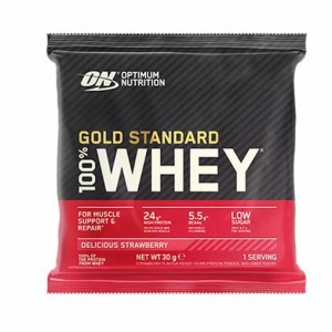 Optimum Nutrition Gold Standard 100% Whey Powder Sachets Delicious Strawberry 1 sachet (30 grams) Argentina | 18430-KTLP