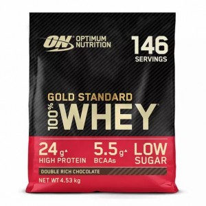 Optimum Nutrition Gold Standard 100% Whey Proteina Double Rich Chocolate 4.53 kg (146 Servings) Argentina | 63198-NQFM