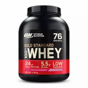 Optimum Nutrition Gold Standard 100% Whey Proteina White Chocolate Raspberry 2.28 kg (76 Servings) Argentina | 57649-QELV