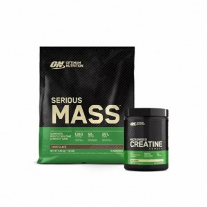 Optimum Nutrition Serious Mass & Creatine Stack Chocolate Argentina | 74625-OMLI