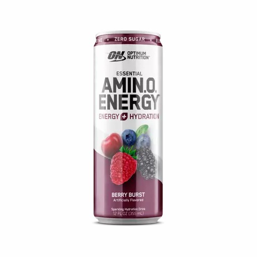 Optimum Nutrition ESSENTIAL AMIN.O. ENERGY+ Electrolytes Sparkling Berry Burst 355ml * 12 Cans (12 Servings) Argentina | 62139-PWNJ