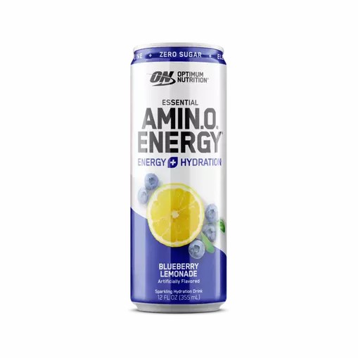 Optimum Nutrition ESSENTIAL AMIN.O. ENERGY+ Electrolytes Sparkling Blueberry Lemonade 355ml * 12 Cans (12 Servings) Argentina | 18453-IHWM