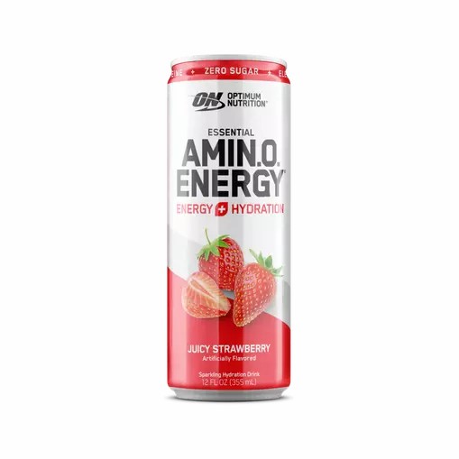 Optimum Nutrition ESSENTIAL AMIN.O. ENERGY+ Electrolytes Sparkling Juicy Strawberry 355ml * 12 Cans (12 Servings) Argentina | 56723-JYSX