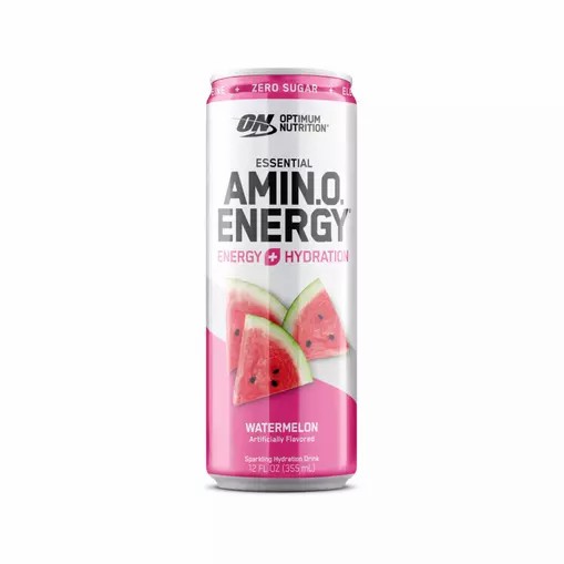 Optimum Nutrition ESSENTIAL AMIN.O. ENERGY+ Electrolytes Sparkling Watermelon 355ml * 12 Cans (12 Servings) Argentina | 10275-XOGY