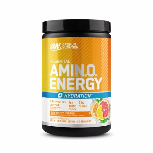 Optimum Nutrition Essential AMIN.O. ENERGY + Electrolytes *new* Sun-kissed Citrus 0.63 lb (30 Servings) Argentina | 53028-WOMX