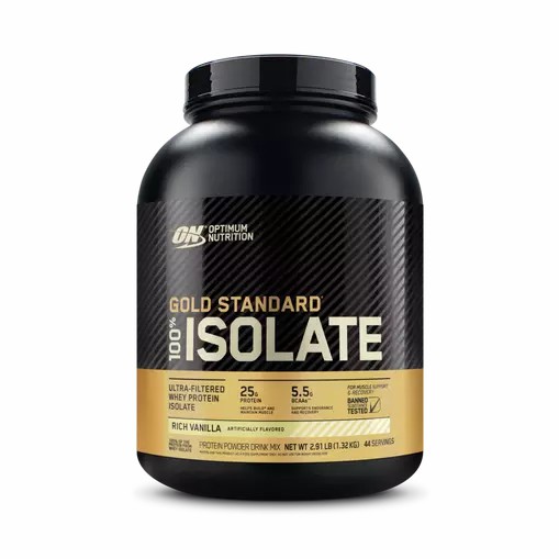 Optimum Nutrition GOLD STANDARD® 100% Isolate Rich Vainilla 2.91 lb (44 Servings) Argentina | 50418-SPAX