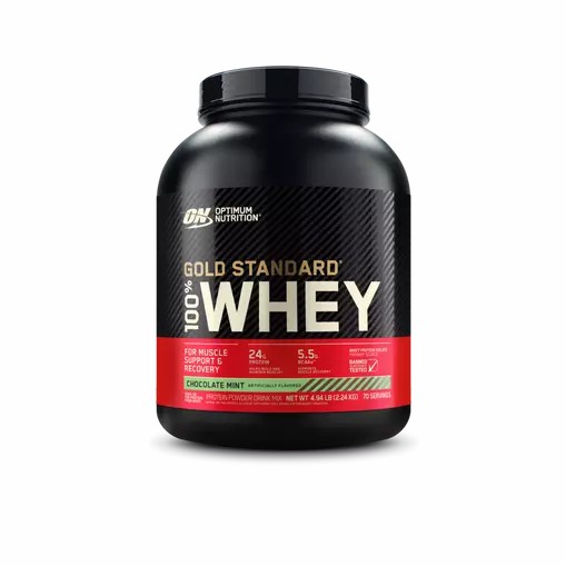 Optimum Nutrition GOLD STANDARD 100% WHEY™ Chocolate Mint 5 lb (70 Servings) Argentina | 36107-ALNY