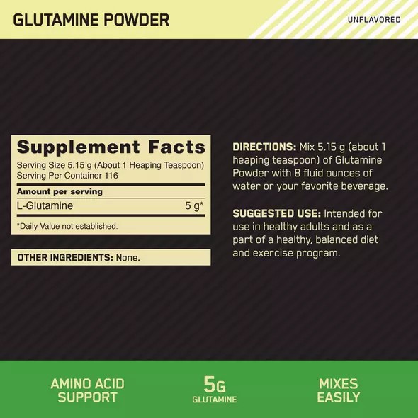 Optimum Nutrition Glutamine Powder 2.2 lb (194 Servings) Argentina | 39702-VSQJ