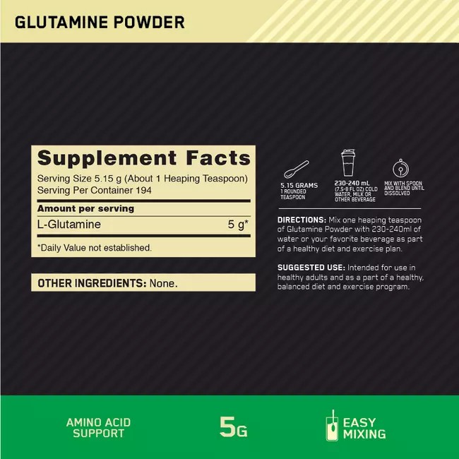 Optimum Nutrition Glutamine Powder Unflavoured 1kg Argentina | 68215-OPXF