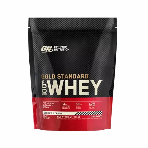 Optimum Nutrition Gold Standard 100% Whey Proteina Cookies & Cream 480 grams (15 Servings) Argentina | 64528-CXUF