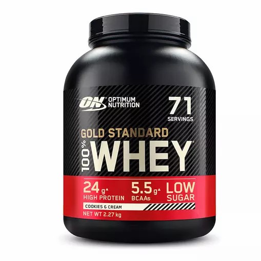 Optimum Nutrition Gold Standard 100% Whey Proteina Cookies & Cream 2.27 kg (71 Servings) Argentina | 01873-KPBW