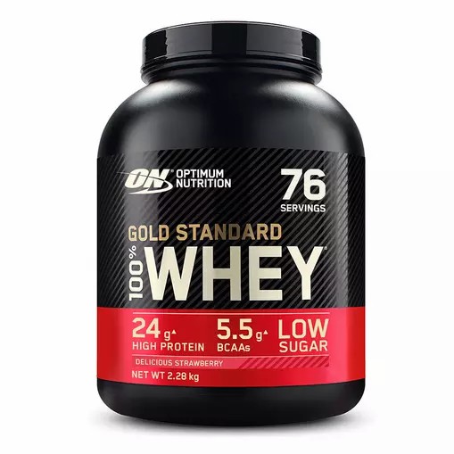 Optimum Nutrition Gold Standard 100% Whey Proteina Delicious Strawberry 2.28 kg (76 Servings) Argentina | 02415-GXCS