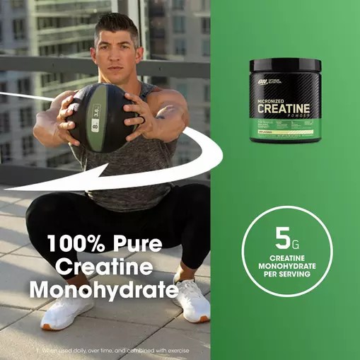 Optimum Nutrition Micronized Creatine Powder Unflavored 0.66 lb (60 Servings) Argentina | 95287-FPCQ