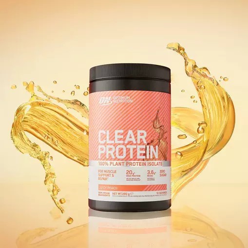 Optimum Nutrition ON Clear Protein 100% Plant Protein Isolate Juicy Peach 280 grams (10 Servings) Argentina | 49765-WQGM