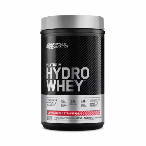 Optimum Nutrition PLATINUM HYDROWHEY™ Supercharged Strawberry 1.76 lb (20 Servings) Argentina | 05937-RBKF