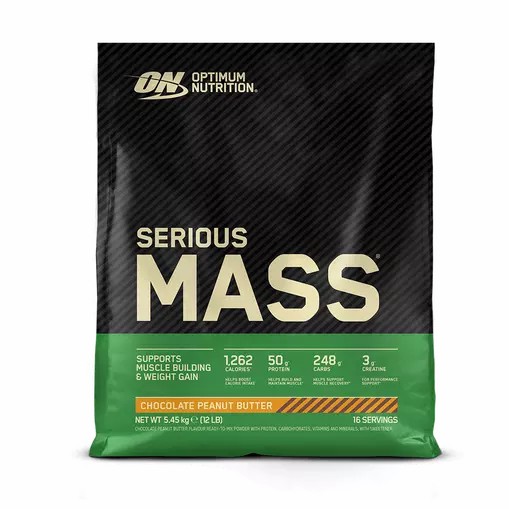 Optimum Nutrition Serious Mass Chocolate Peanut Butter 5.45 kg (16 Servings) Argentina | 57829-EQDO