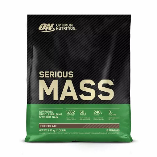 Optimum Nutrition Serious Mass Gainer Chocolate 5.45 kg (16 Servings) Argentina | 48107-FWIS