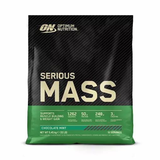 Optimum Nutrition Serious Mass Gainer Chocolate Mint 5.45 kg (16 Servings) Argentina | 19432-IEAM