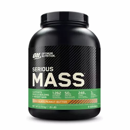 Optimum Nutrition Serious Mass Gainer Chocolate Peanut Butter 2.73 kg (8 Servings) Argentina | 79136-TKAL